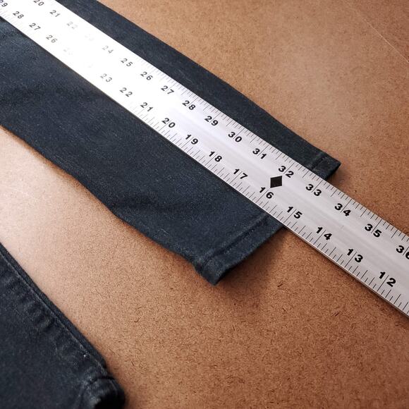 Blue Rag Jeans Womens 10 Dark Wash Blue Straight Leg Faded Stretch Trendy Modern - Picture 6 of 12